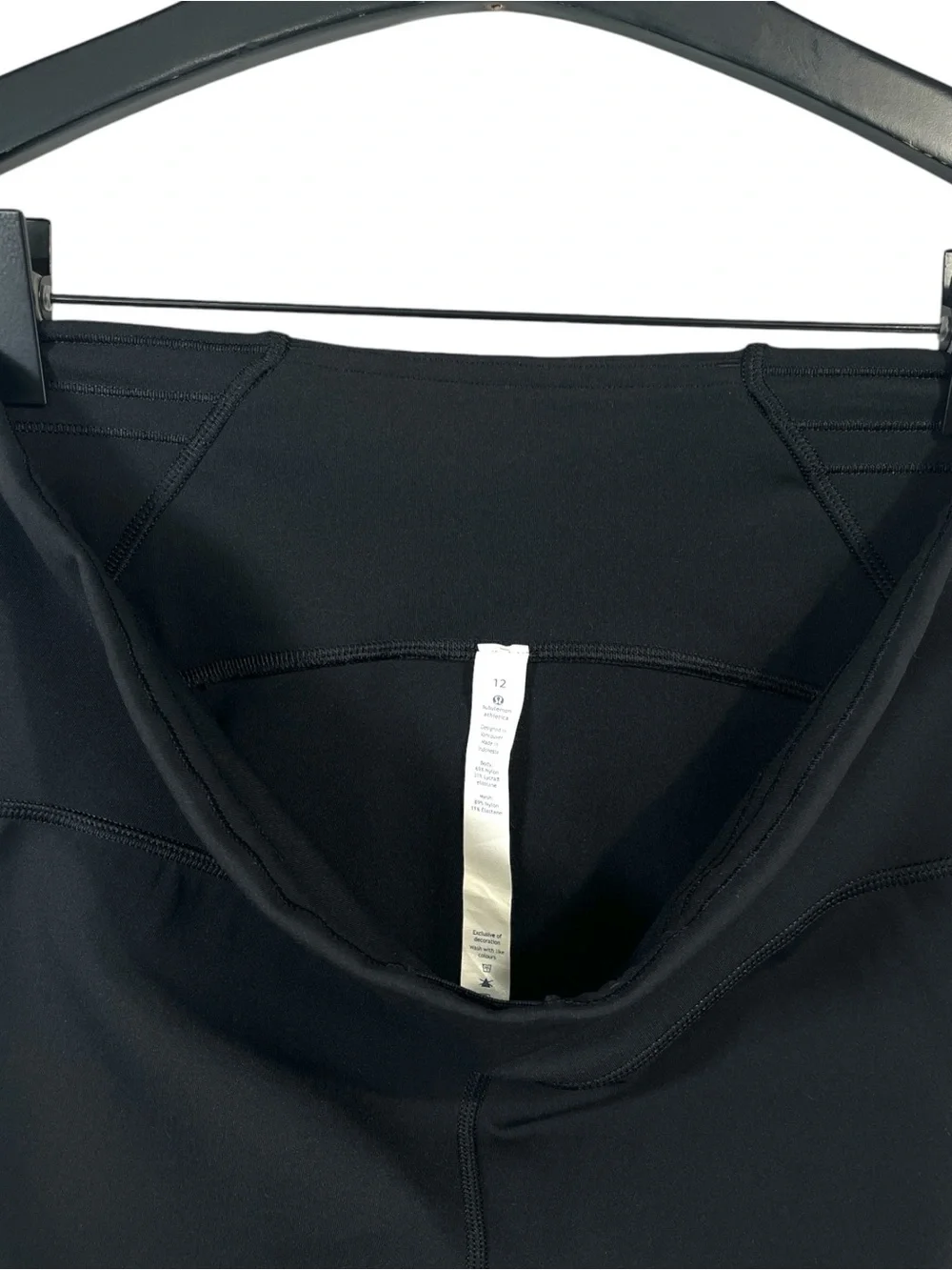Lululemon Train Times Crop 17” size 12 in Black
